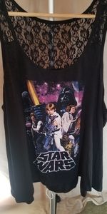 Black Star Wars tank top